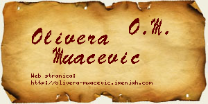 Olivera Muačević vizit kartica